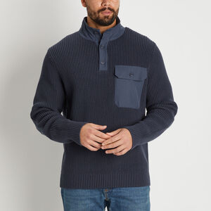 Men's Brigadier Button Mock Sweater