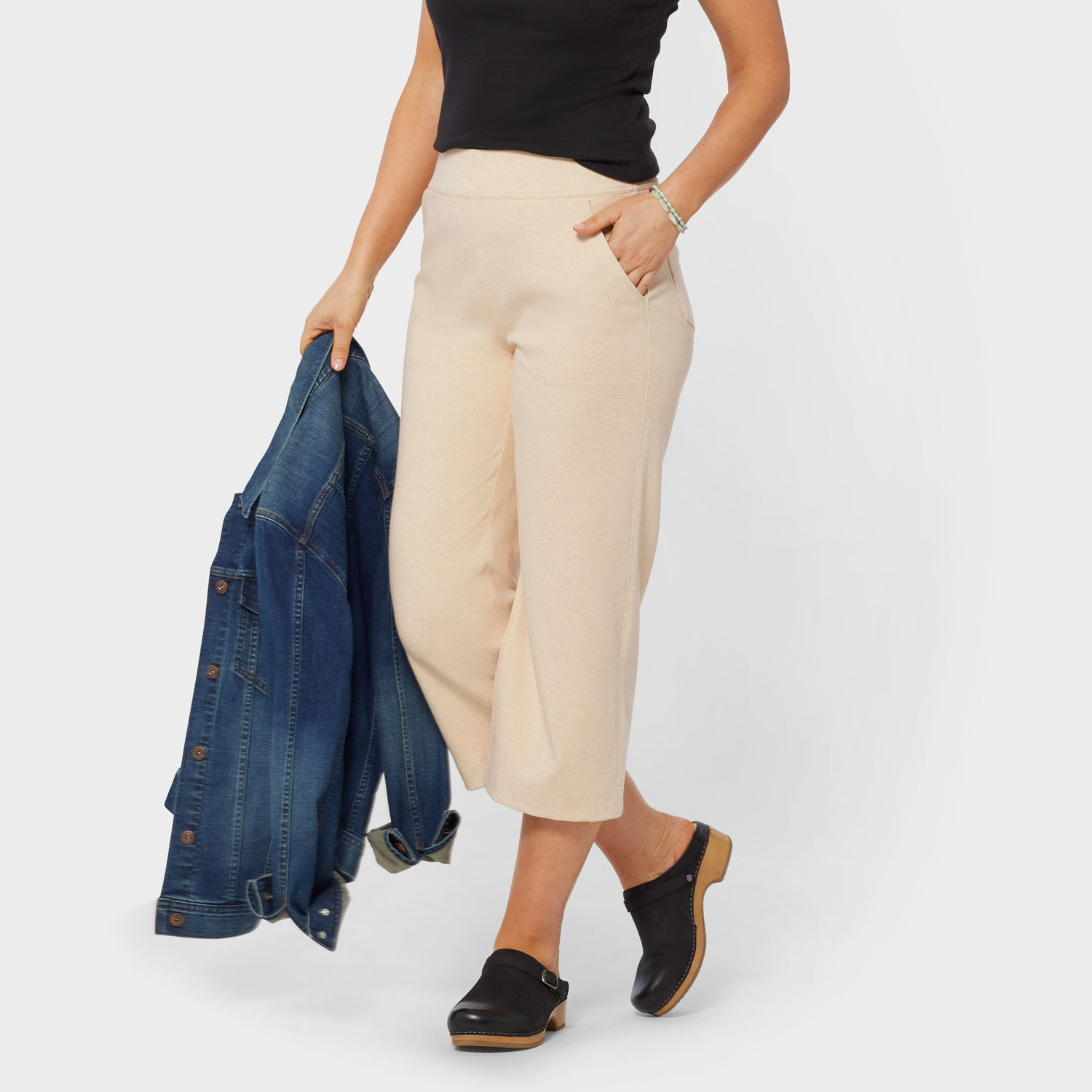 Women's NoGa Naturale Cotton Wide Leg Crop Pants | Duluth Trading