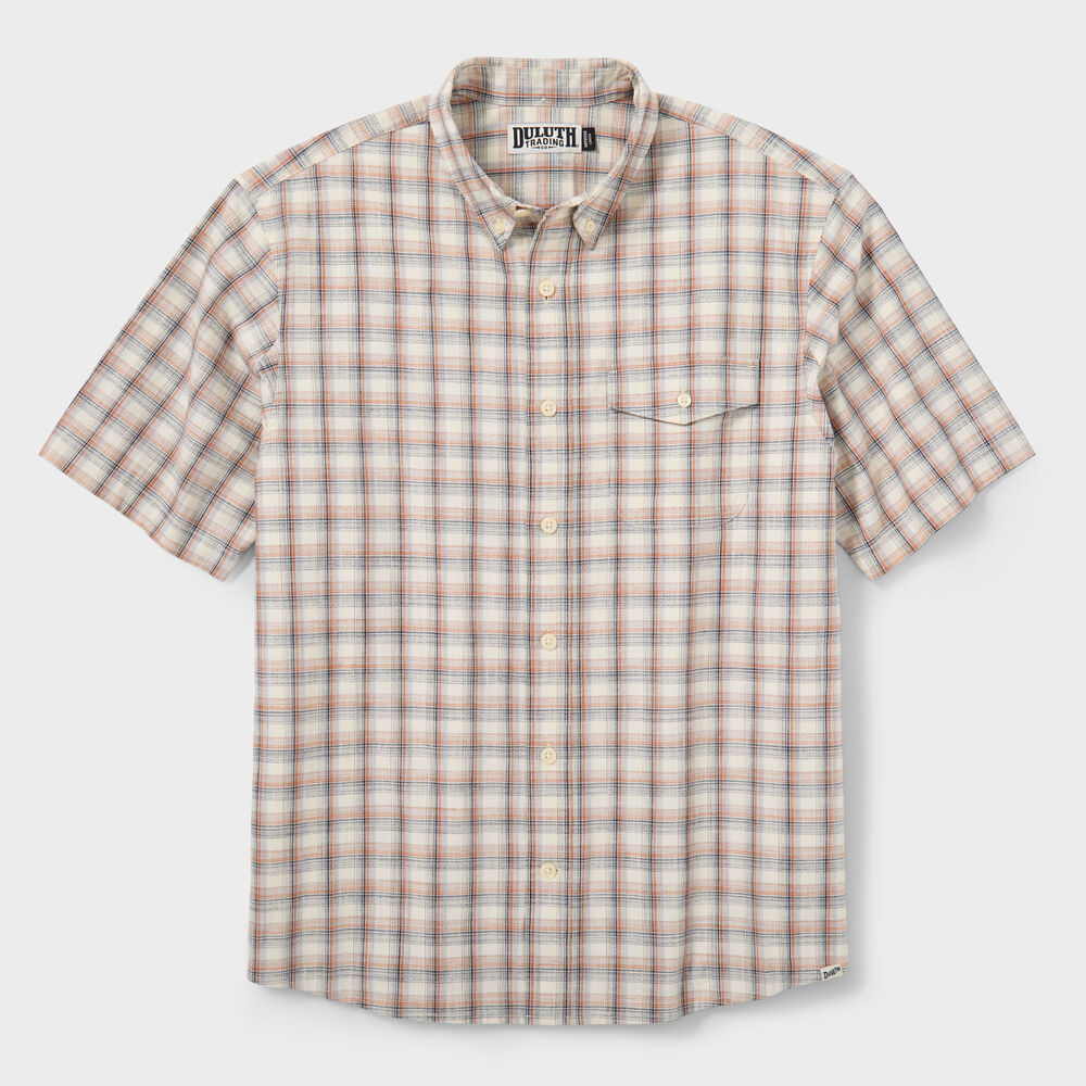 Men's Drumlin Slub Cotton Relaxed Fit Short Sleeve Shirt Main Image