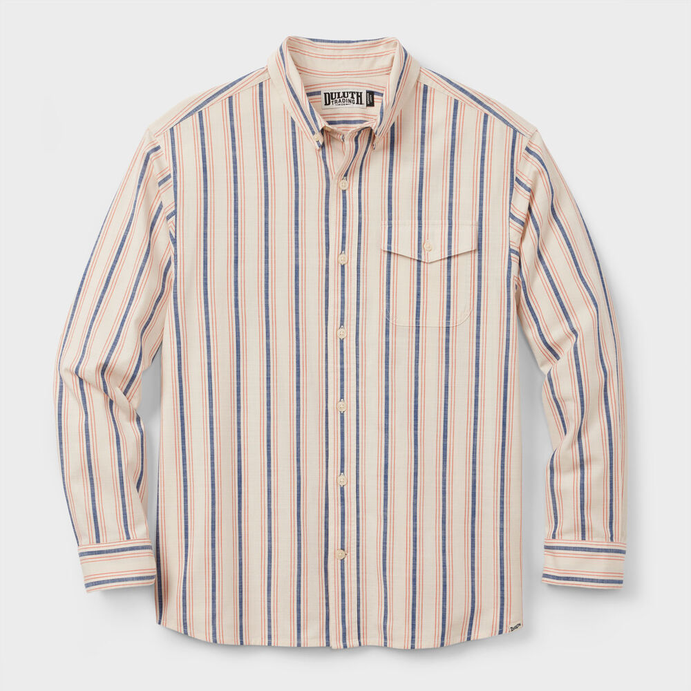 Men's Drumlin Slub Cotton Relaxed Fit Long Sleeve Shirt Main Image