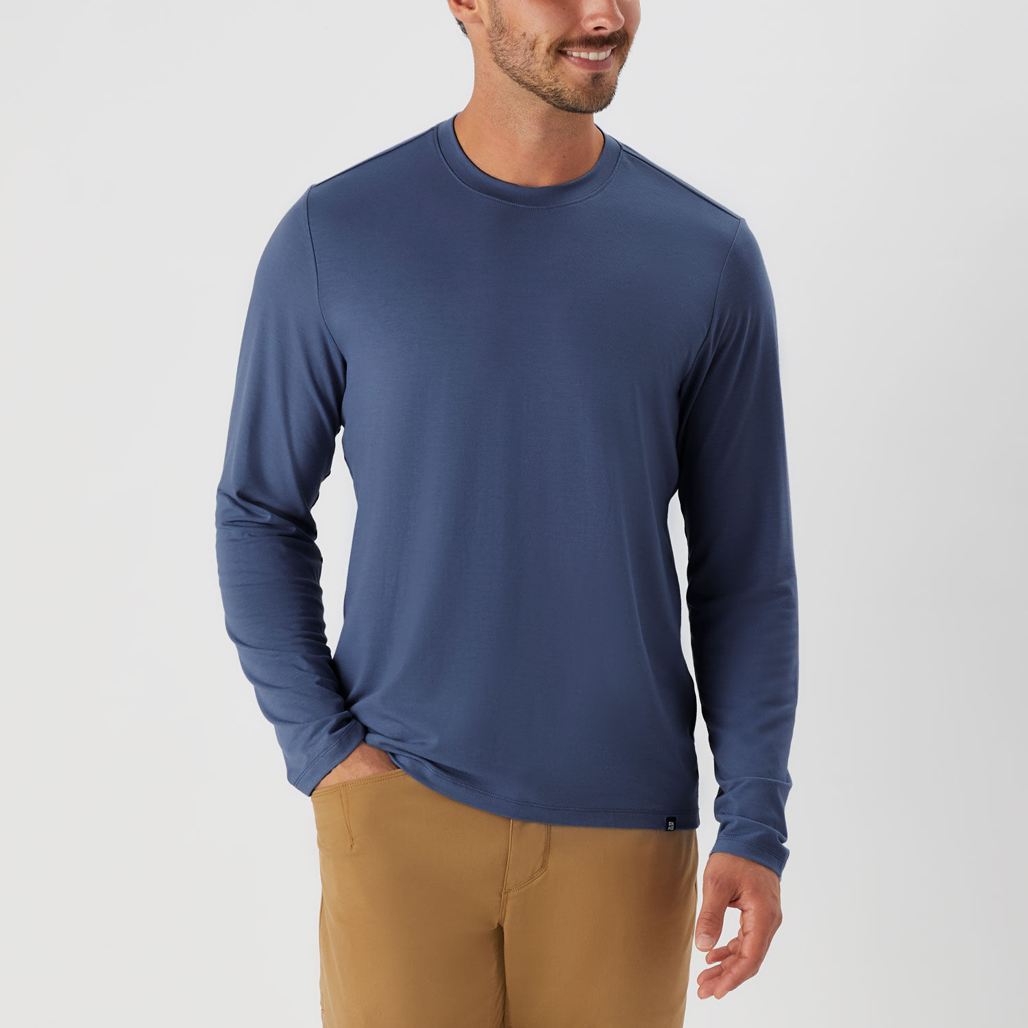 Men's AKHG Renew Bamboo Long Sleeve Crew bamboo long sleeve