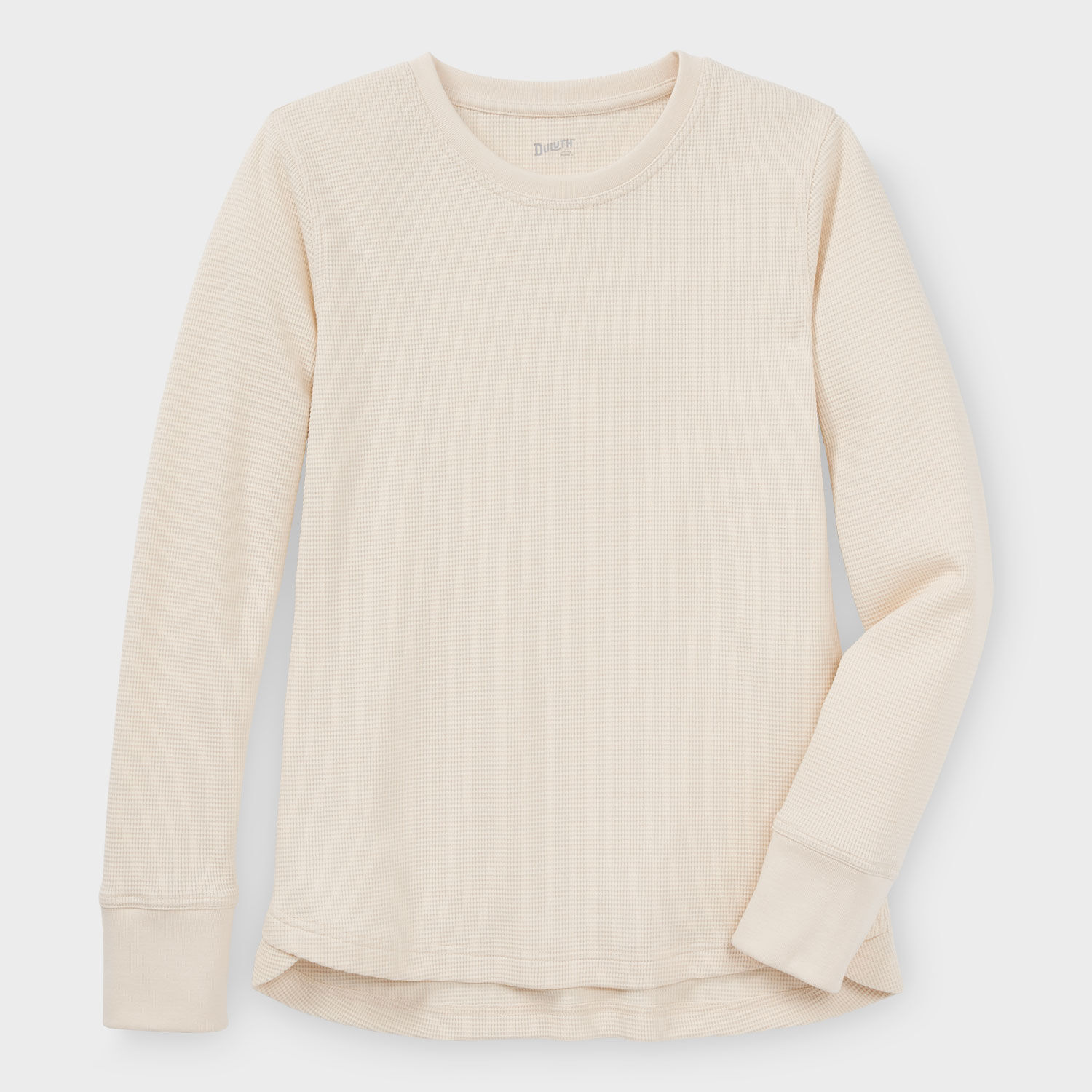 womens white thermal long sleeve shirt