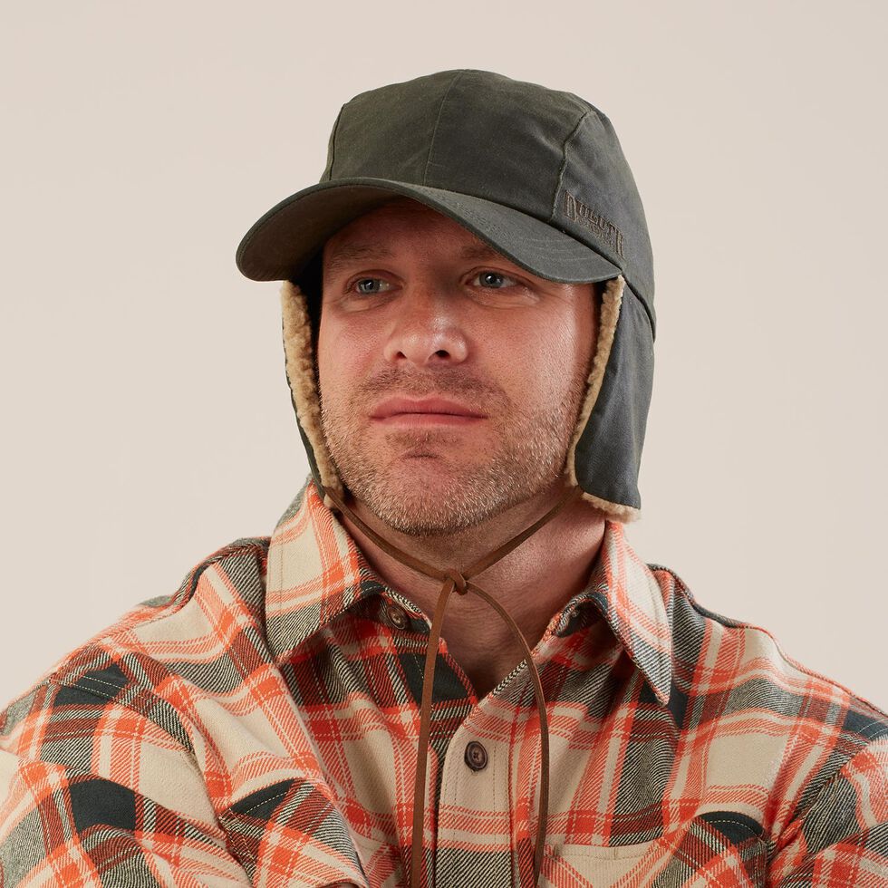 Men's Longbill Waxed Cotton Ear Flap Hat