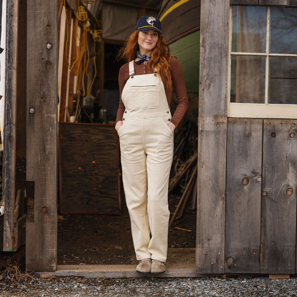 straight leg women's fitted overalls