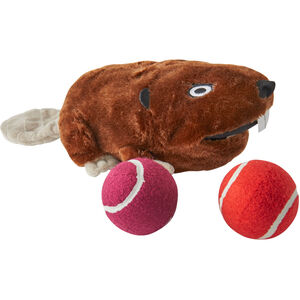 Plush Angry Beaver Tennis Ball Toy
