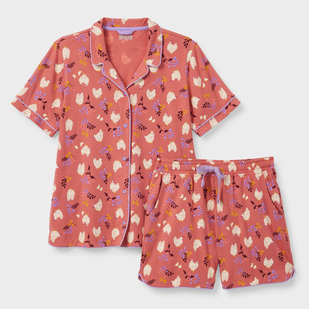 Women's Plus Cotton Knit Printmaker Short Pajama Set MFK 3X Main Image