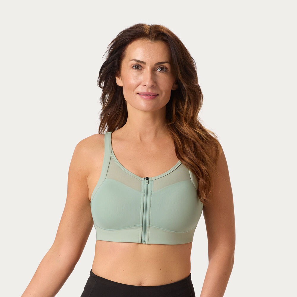 Women's Adjustabust High Impact Zip-Front Mesh Bra Main Image