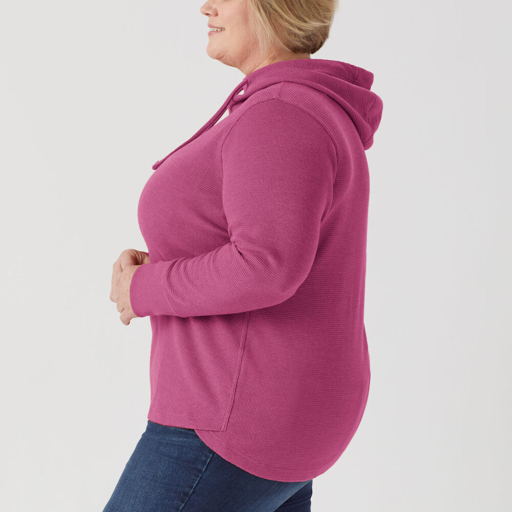Women's Plus Burly Thermal Long Sleeve Hoodie Main Image