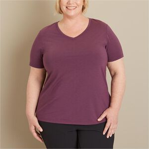 Women's Plus Dry and Mighty Short Sleeve V-Neck T-Shirt