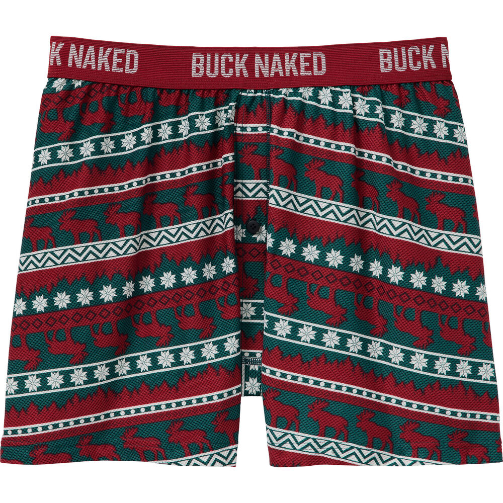 Men's Buck Naked Pattern Boxers Main Image