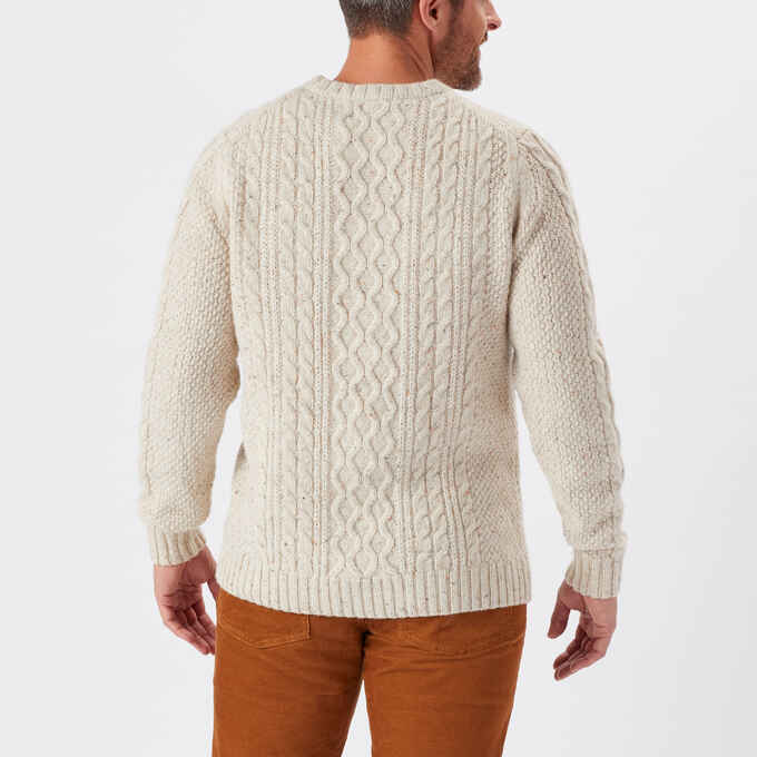 Men's Best Made Shetland Wool Cable Crew Sweater