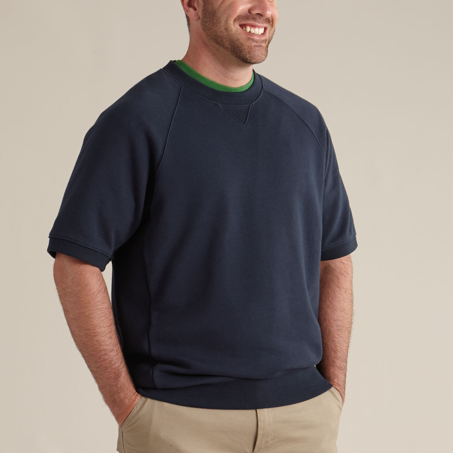 Mens short sale sleeve sweatshirts sale