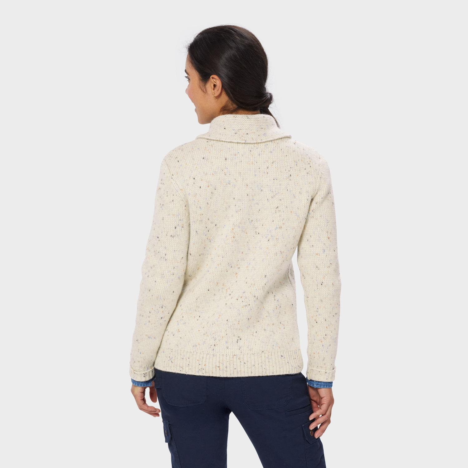 Women's Woolpaca Zip-Front Jacquard Cardigan | Duluth Trading Company