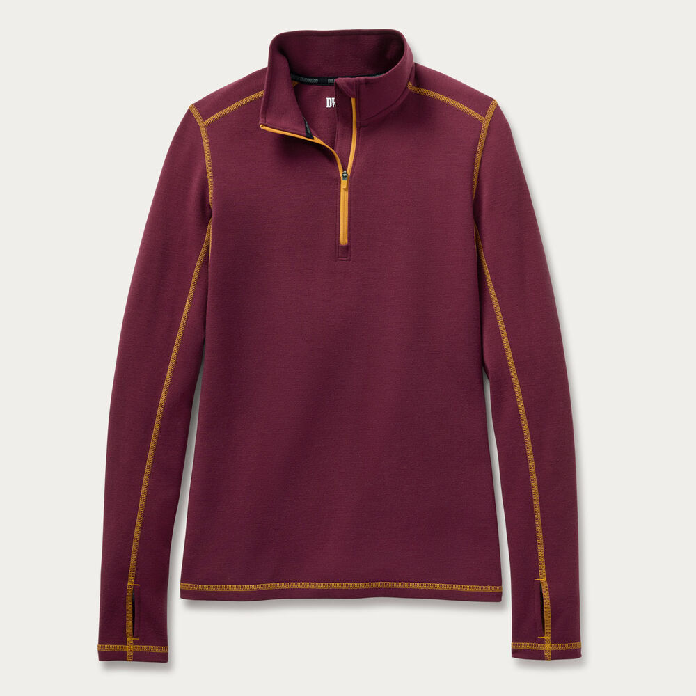 Women's Wickerino Wool Base Layer 1/4 Zip Top Main Image