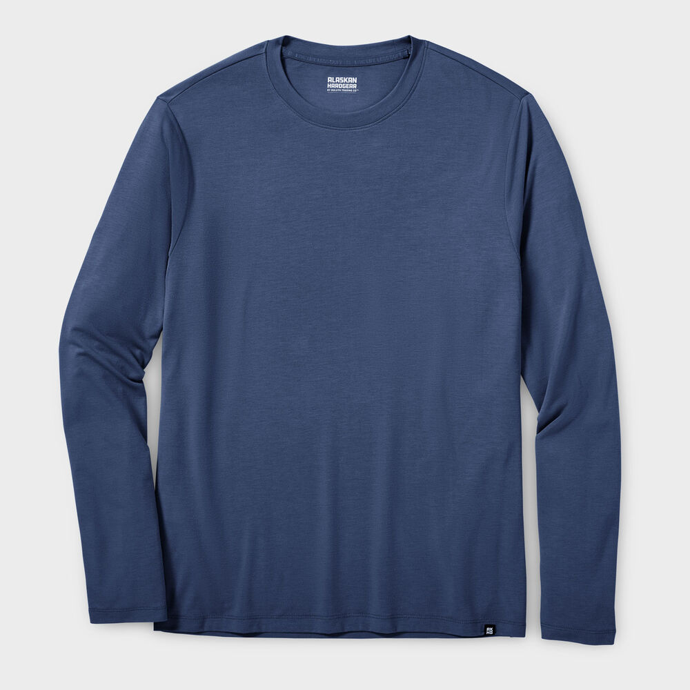 Men's AKHG Renew Bamboo Long Sleeve Crew NVA MED Main Image