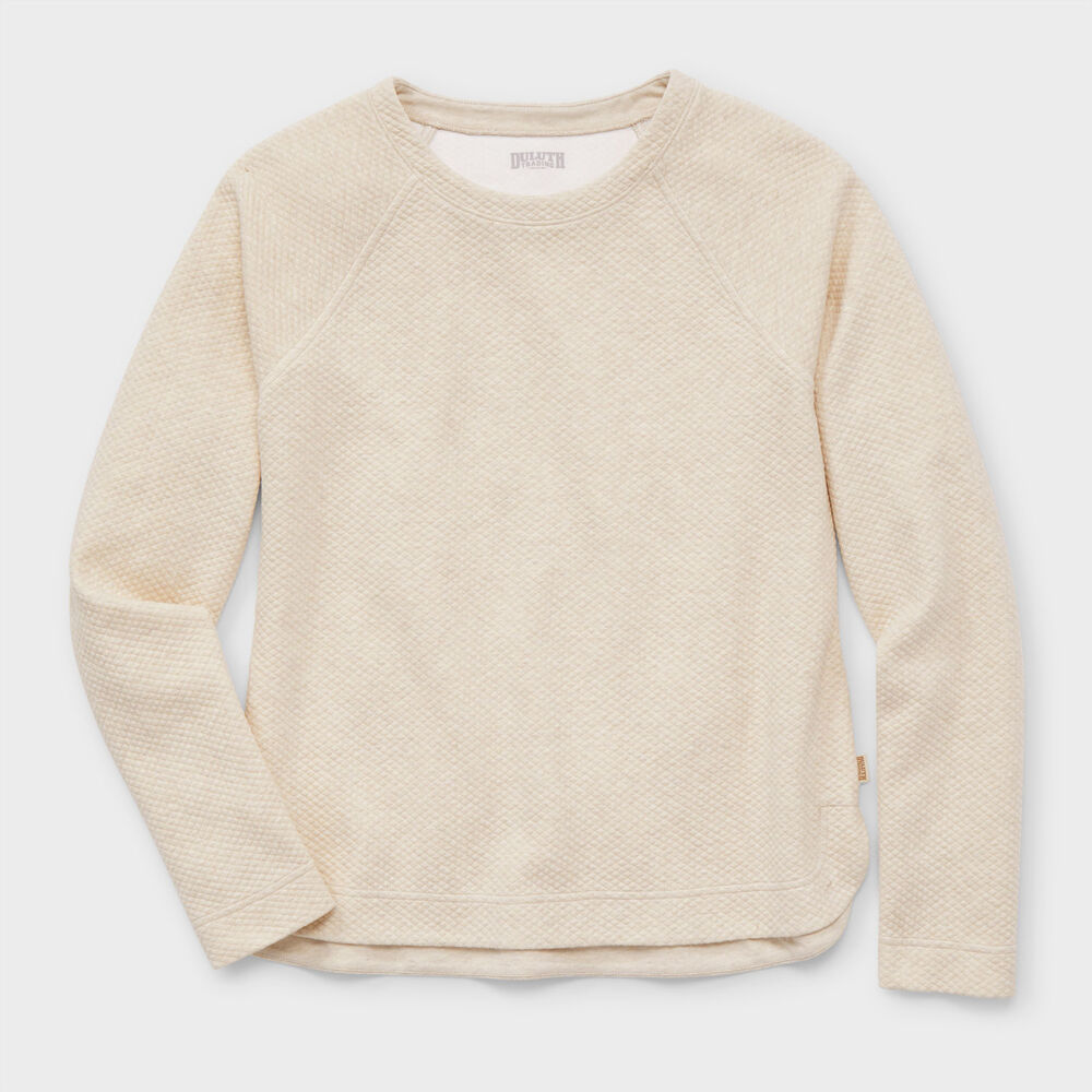 Women's Plus AirLoc Quilted Crew Pullover Main Image