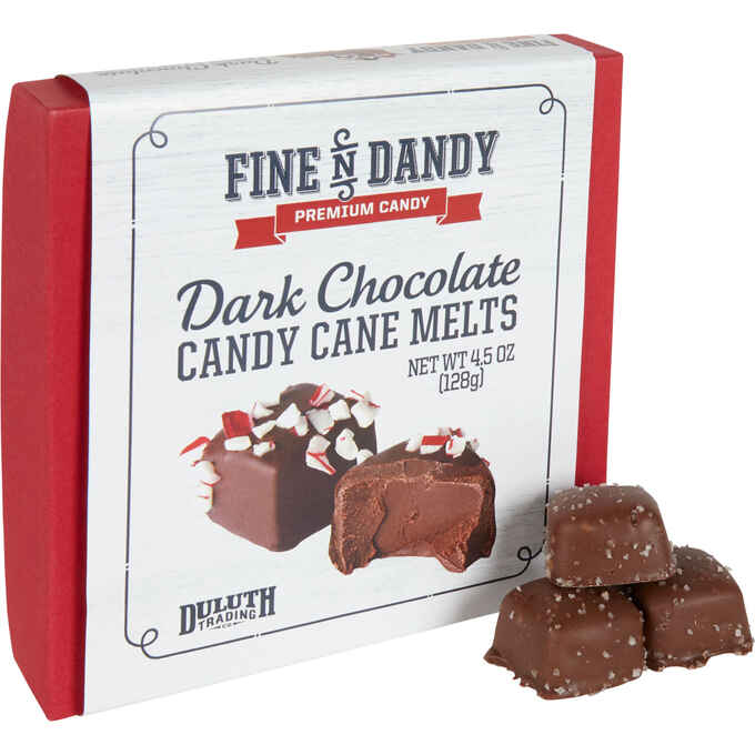 Fine N' Dandy Dark Chocolate Candy Cane Melts