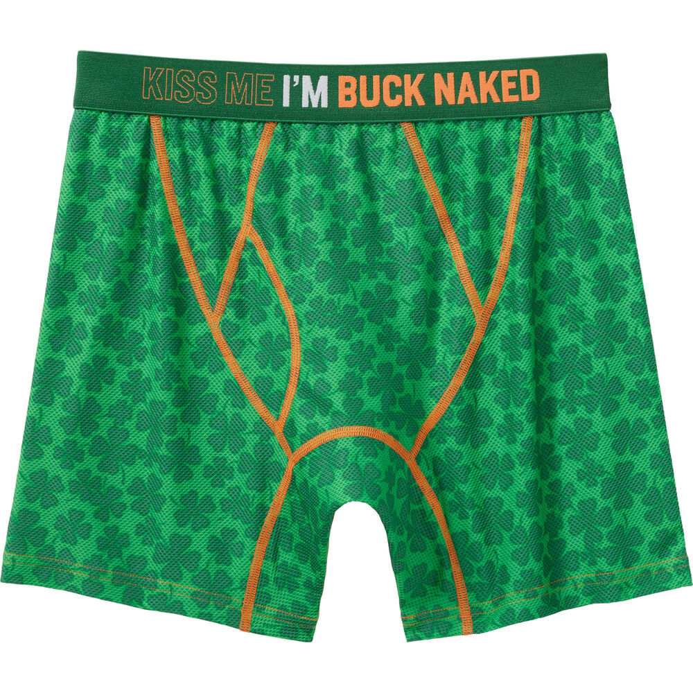 Duluth Trading Mens Buck Naked Green Boxer Briefs Size Medium