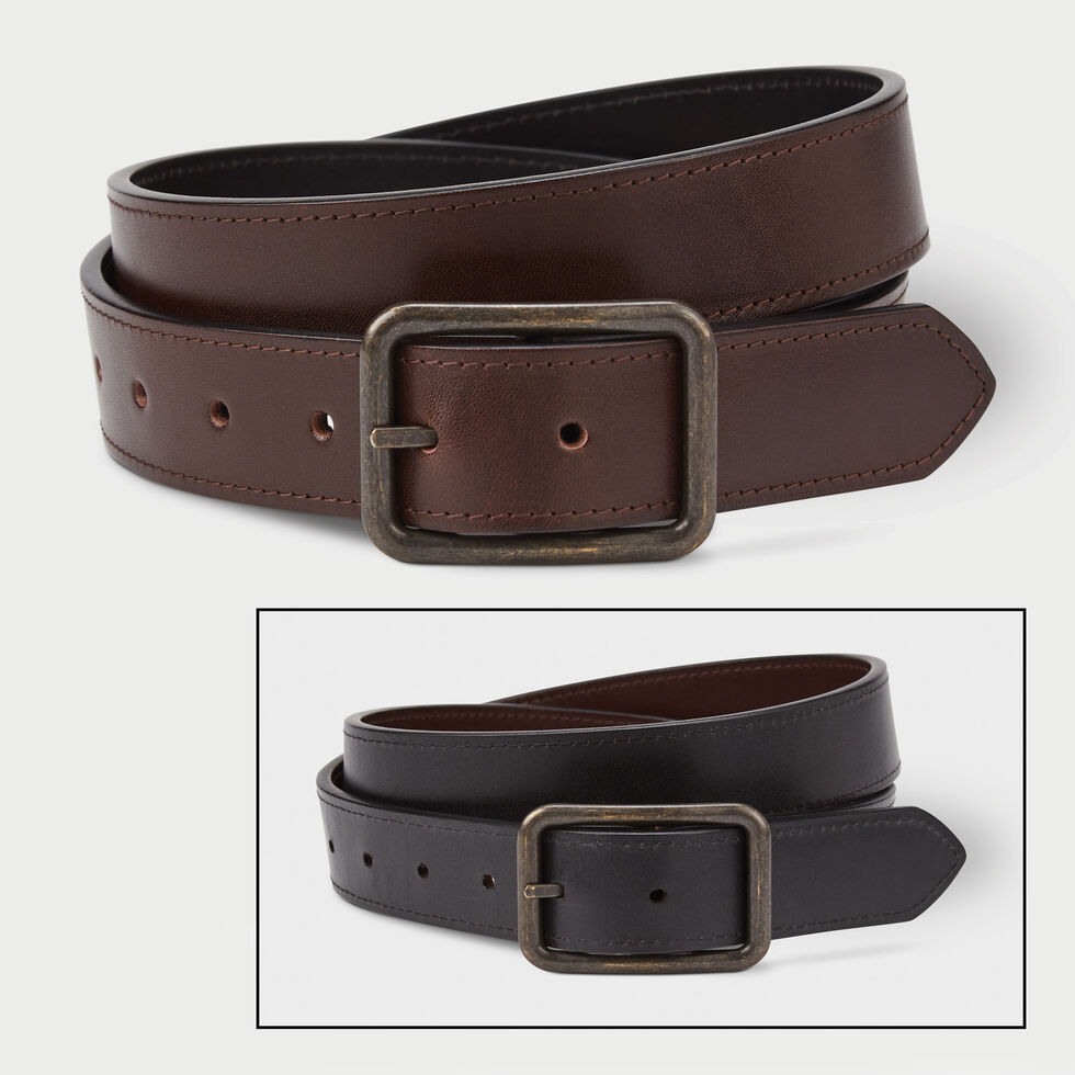 Duluth Trading Co Dark Brown Leather Belt with Rose Gold Buckle L NWT Duluth Pack Leather Belt - 1.5 main image 2