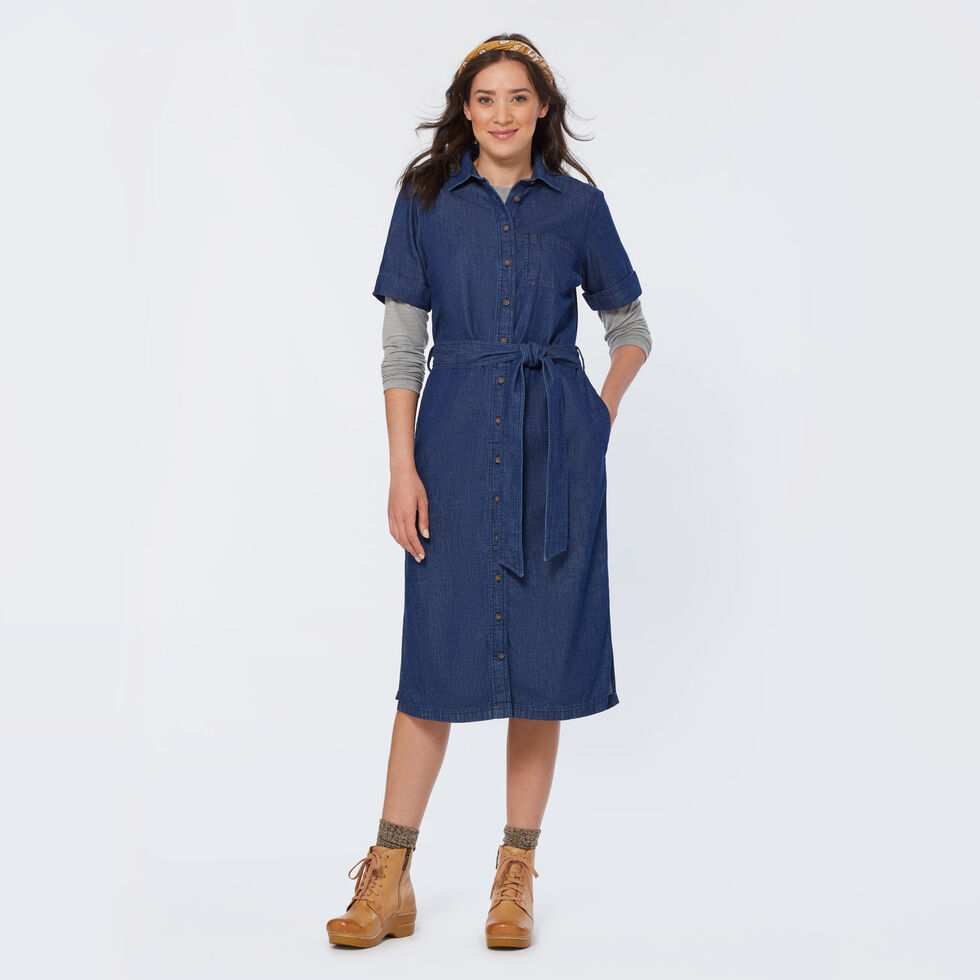 Women's Denim Midi Dress - Duluth Trading Company