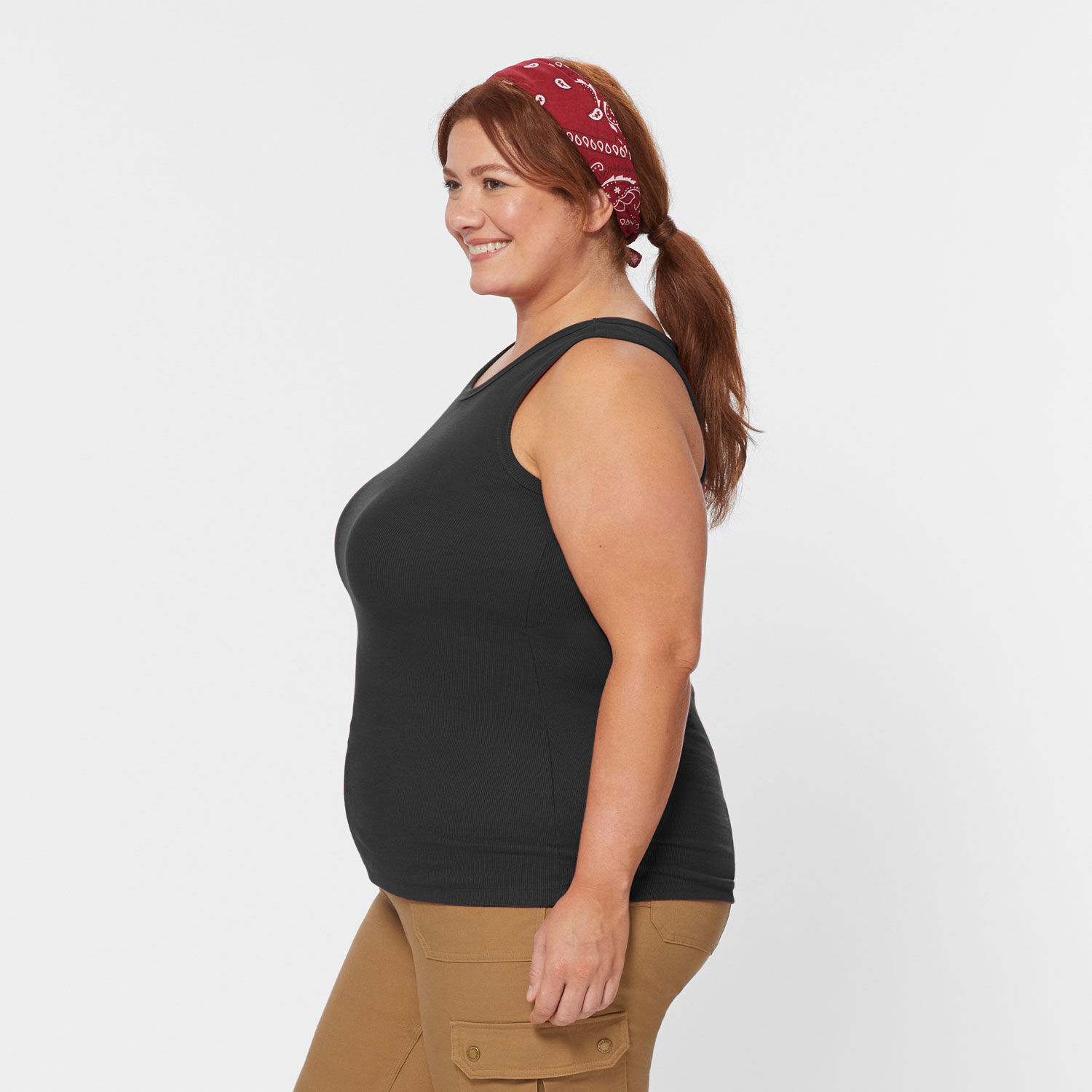 Women's Plus No-Yank Rib Racerback Tank | Duluth Trading Company