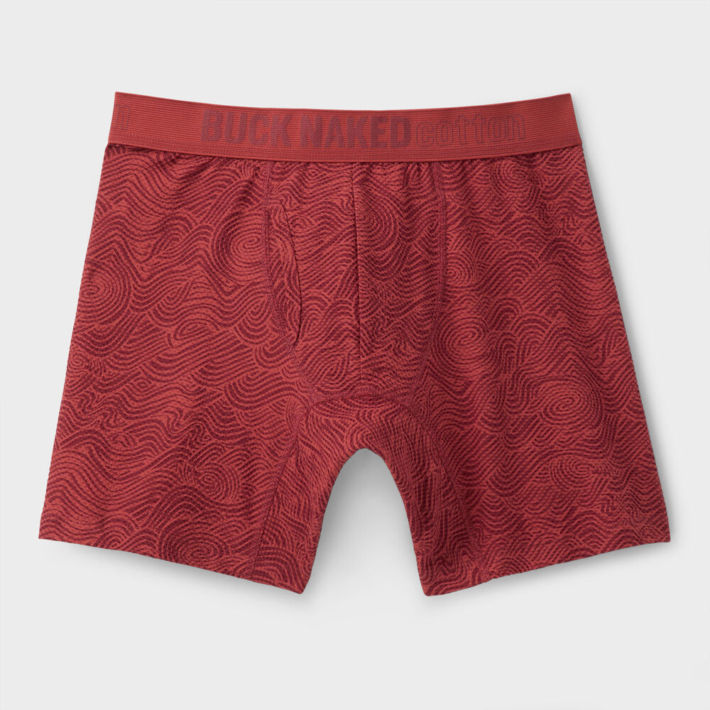 Men's Buck Naked Cotton Pattern Boxer Briefs Main Image
