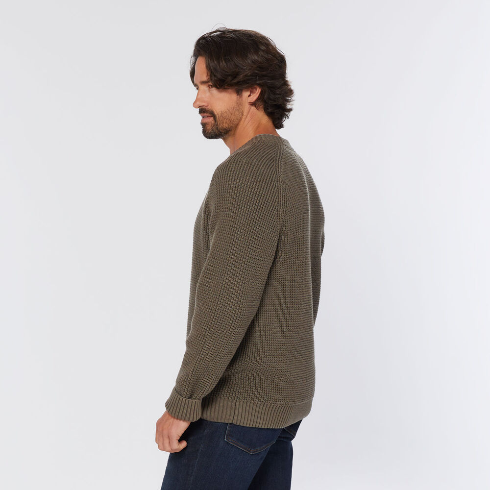 Men's Burly Retirement Crew Waffle Sweater Main Image