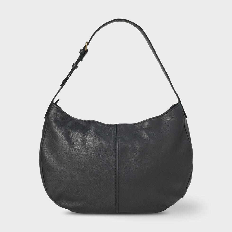 black leather slouch backpack Nisolo | Alex Commuter Lining 100% Recycled polyester. Backpack Rich Black Handcrafted Leather