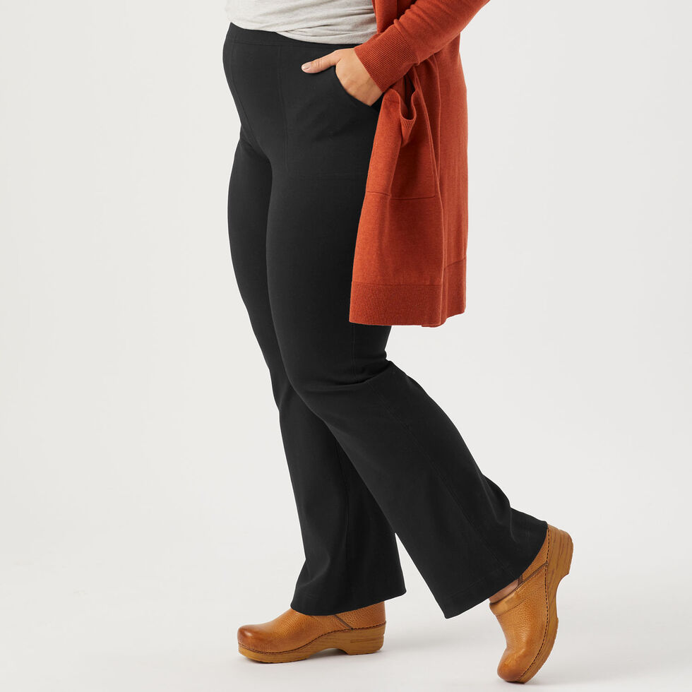 T Party Women's Foldover Cotton/Spandex Yoga Pants, Navy, Small