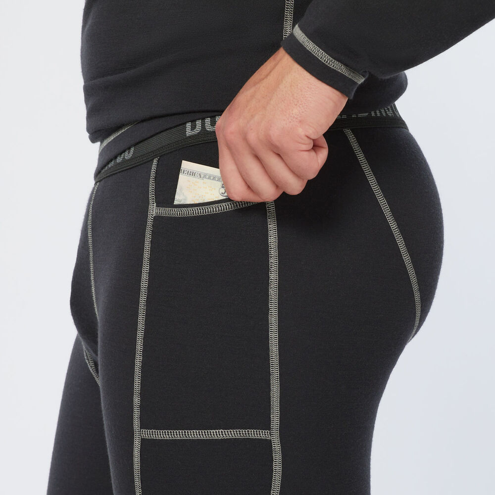 Men's Wickerino Wool Base Layer Leggings With Pockets Main Image