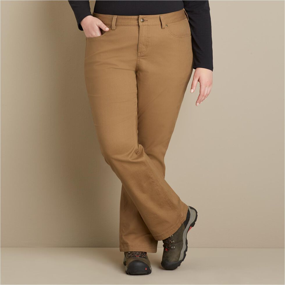Duluth Trading Company - WOMEN'S FLEX FIRE HOSE® UTILITY PANTS #21204   Rugged stretch comfort and eight smart  pockets! Carry all your gear in the reinforced pockets of these women's  work pants (
