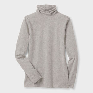 Women's Plus No-Yank Long Sleeve Turtleneck T-Shirt