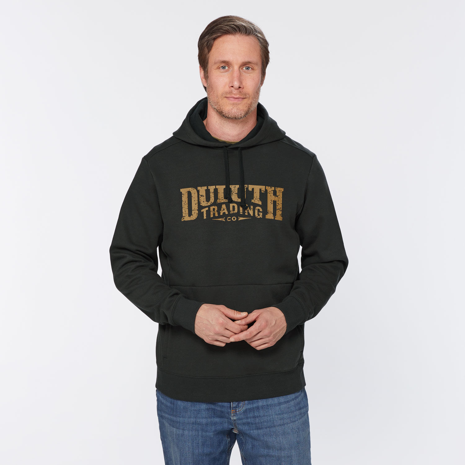 Men's Midweight Relaxed Fit Pullover Hoodie Sweatshirt | Duluth