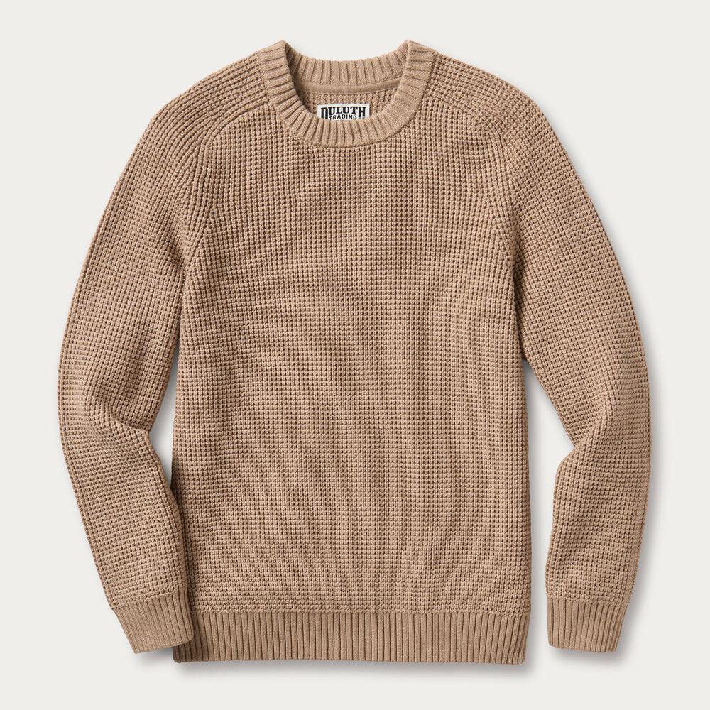 Men's Burly Retirement Crew Waffle Sweater Main Image