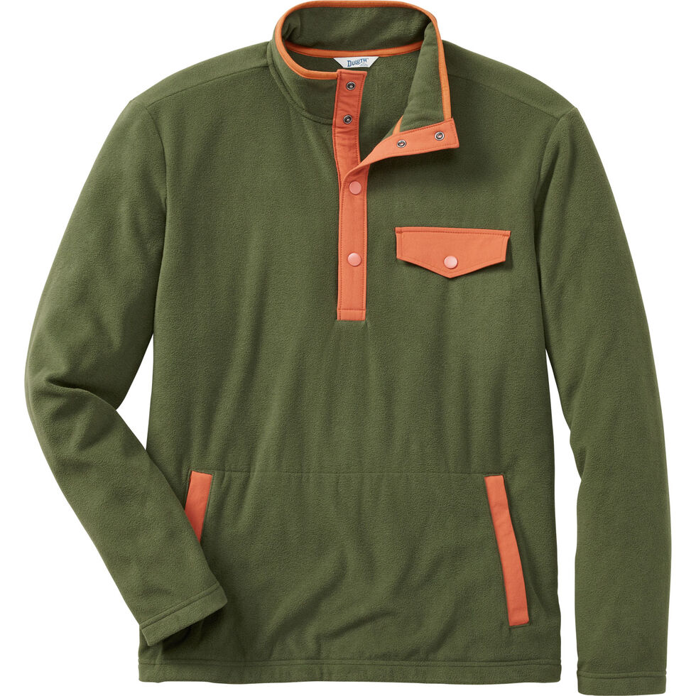 Doubleback Fleece Button Mock Pullover | Duluth Trading Company
