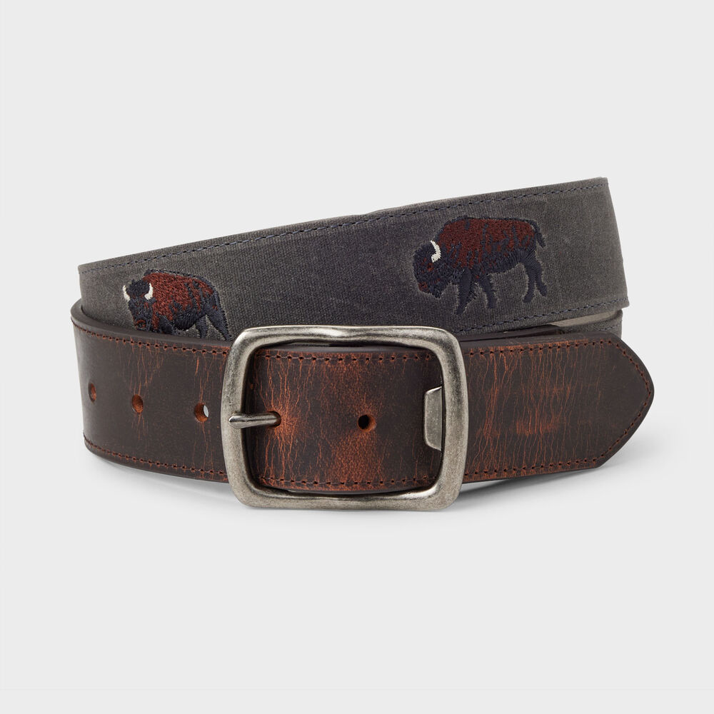 Icon Webbing Leather Belt Main Image