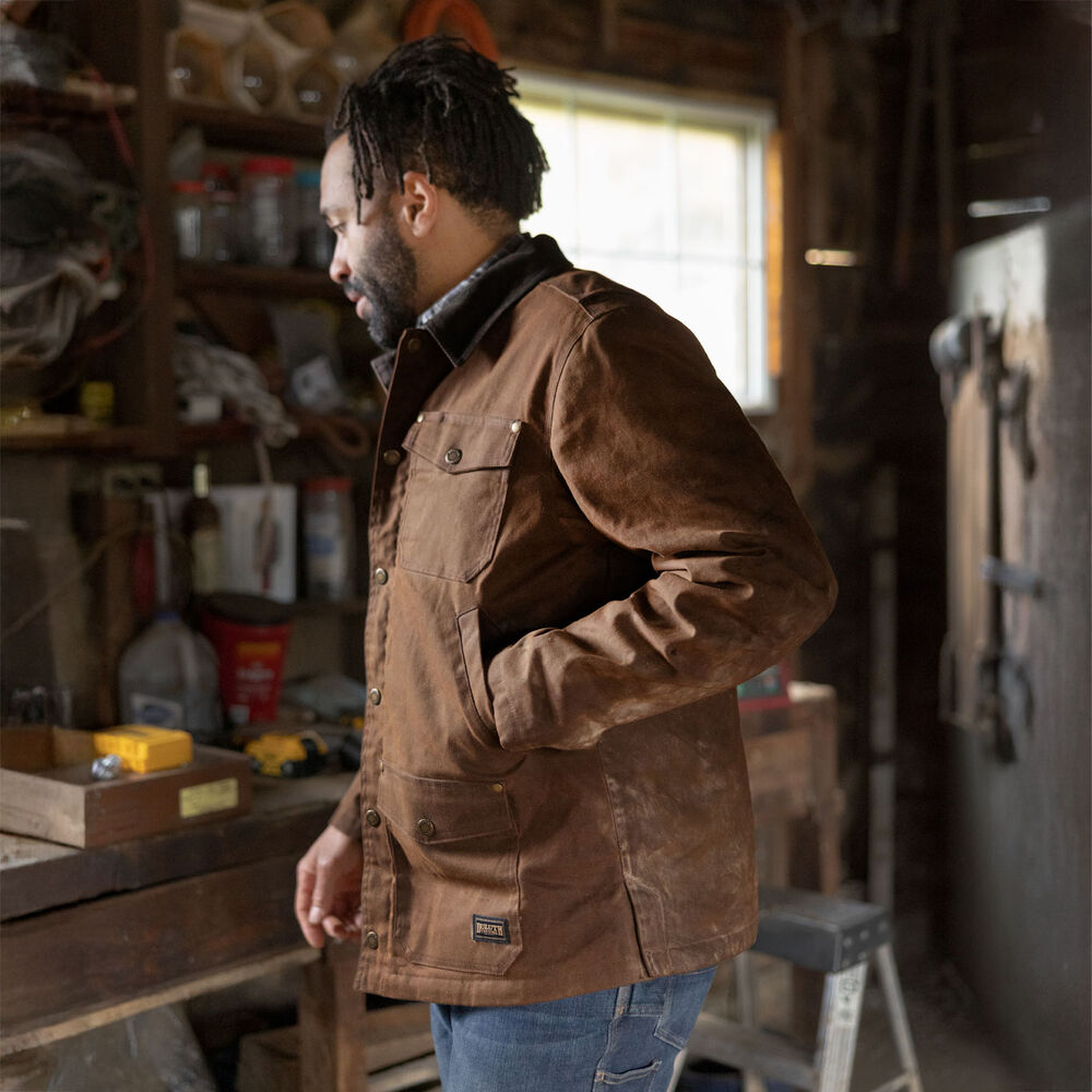 Men's Waxed Fire Hose Chore Jacket Main Image