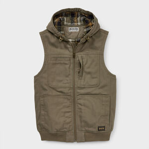 Men's Fire Hose Flannel-Lined Hooded Vest