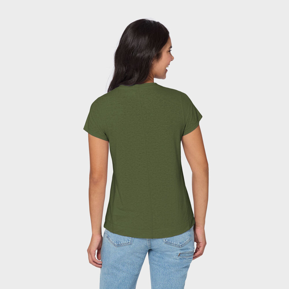 Women's Hemp Knit Short Sleeve Henley Main Image