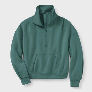Women's Plus AKHG After Sweat Funnelneck Half-Zip