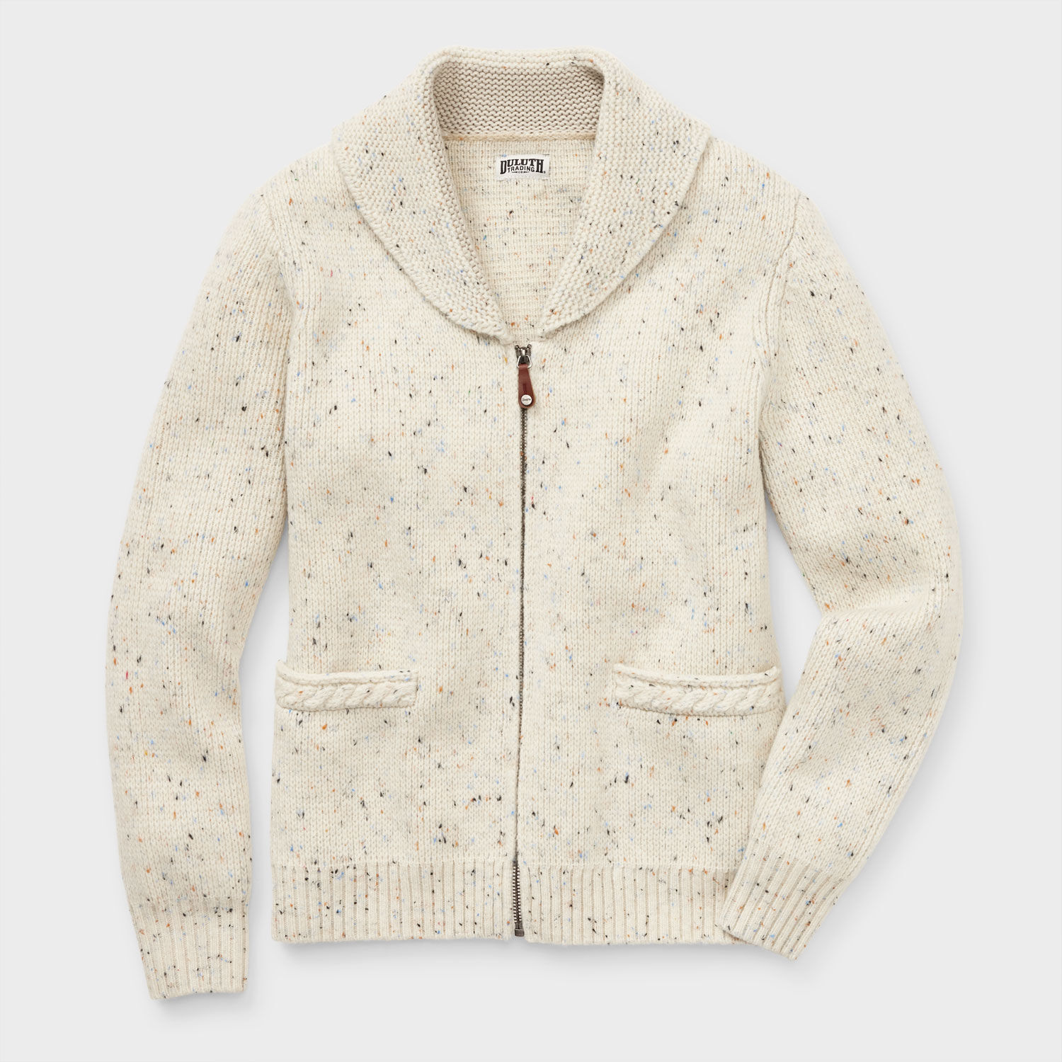 Women's Woolpaca Zip-Front Jacquard Cardigan | Duluth Trading Company