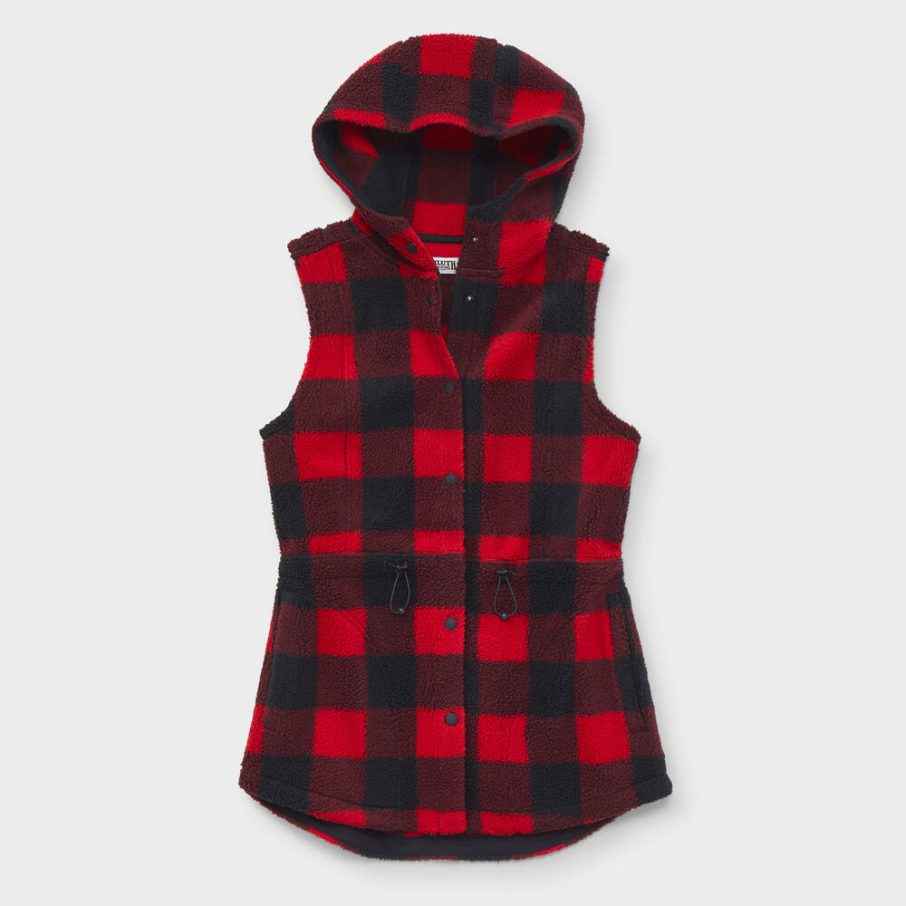 Women's Pile Hi Fleece Hooded Tunic Vest Main Image