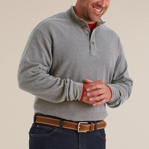 Men's Waffle Mock Henley Shirt