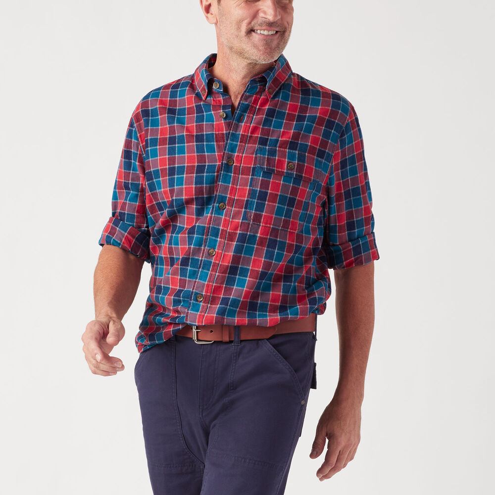 Men's Best Made Long Sleeve Standard Indigo Check Shirt Main Image