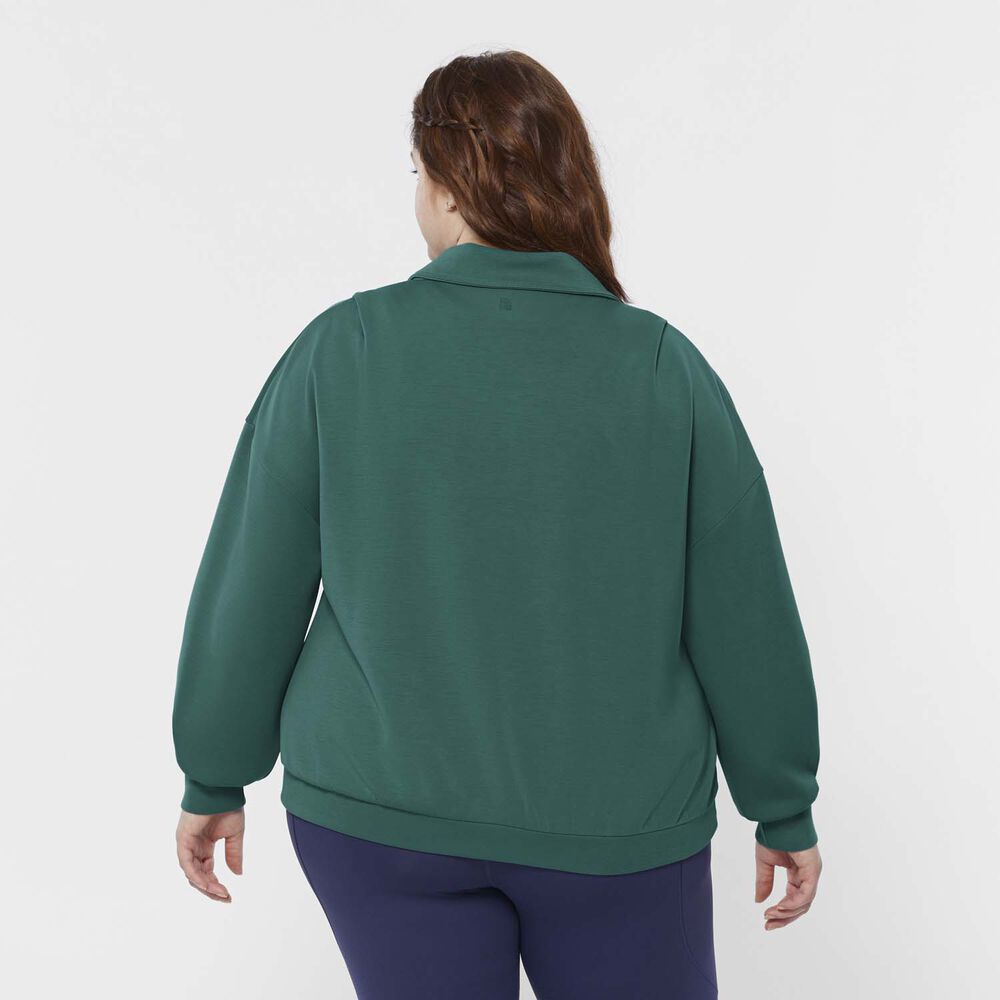 Women's Plus AKHG After Sweat Funnelneck Half-Zip Main Image