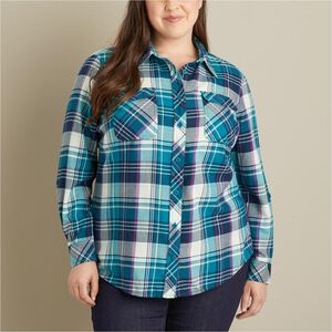 Women's Plus Crosscut Wicking Flannel Shirt