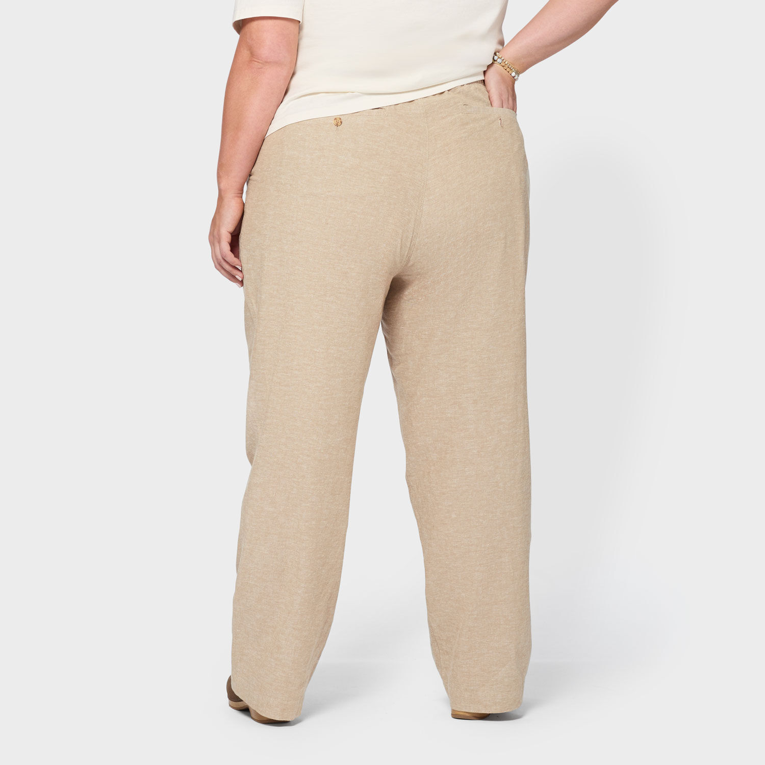 Women's Plus Artisan Hemp Relaxed Leg Pull-On Pants | Duluth