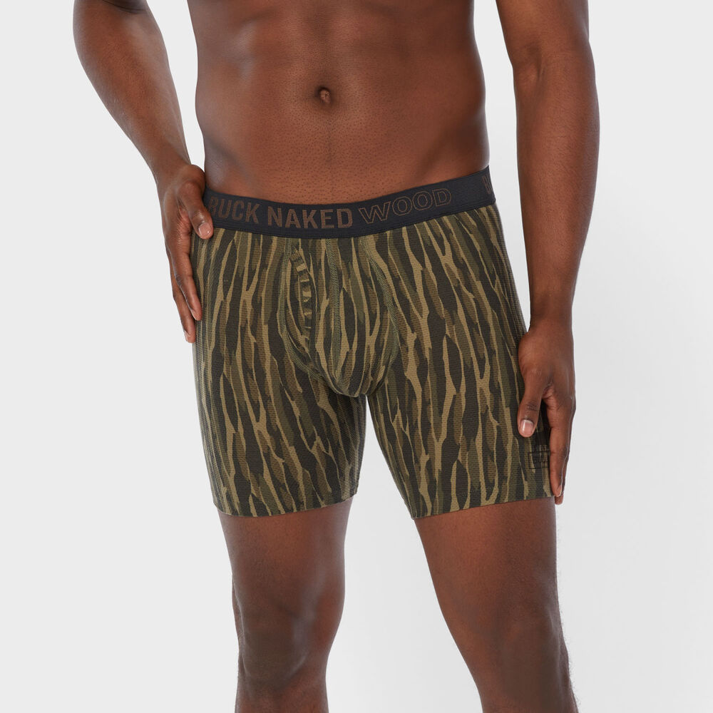 Men's Buck Naked Wood Pattern Bullpen Boxer Briefs Main Image