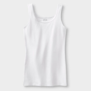 Women's No-Yank Tank WHI LRG