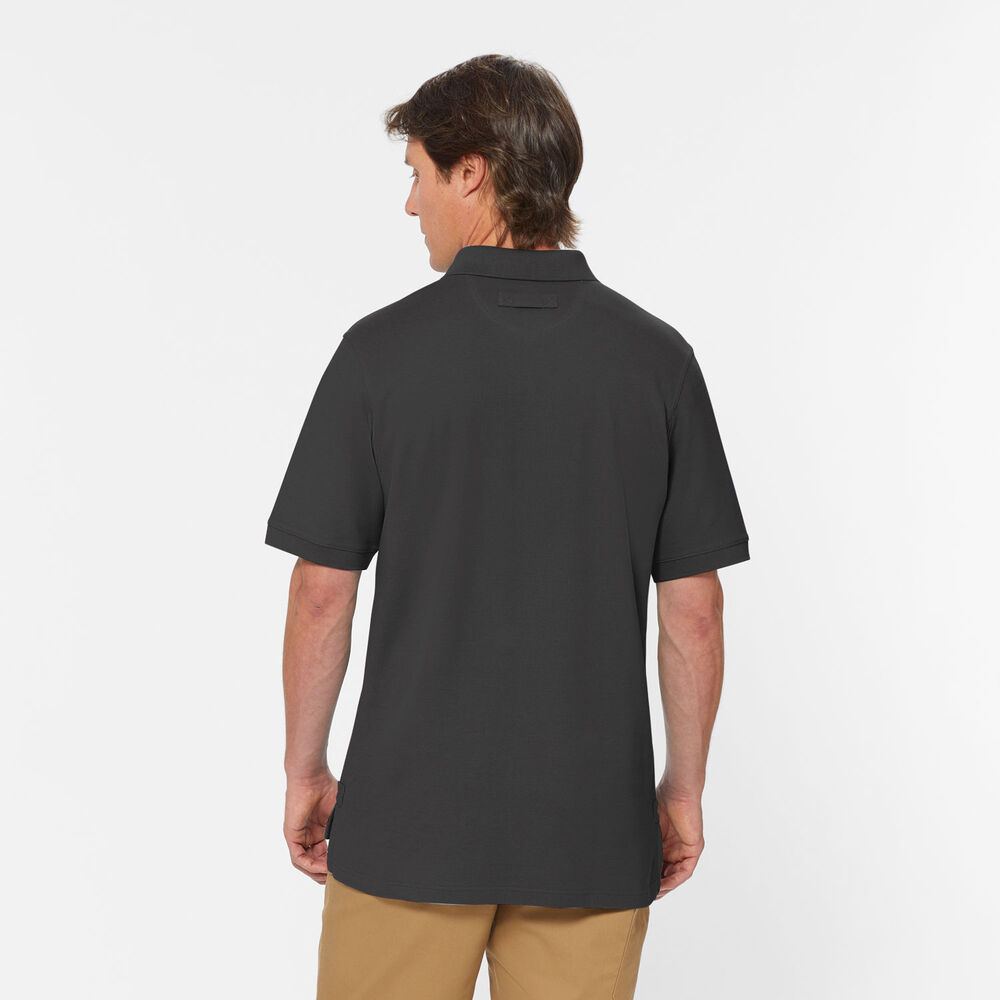Men's No Polo Shirt Short Sleeve with Pocket Main Image
